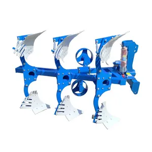 Small ploughing machine tractor mounted furrow plough reversible plough