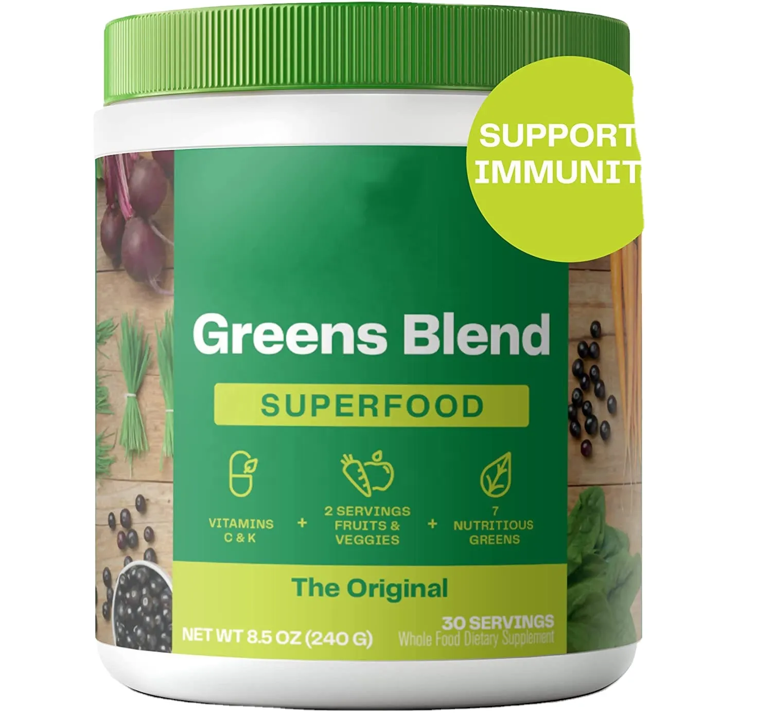 Private Label Organic Premium Superfood Super Greens Powder Antioxidant, Digestive Enzyme & Probiotic Blends
