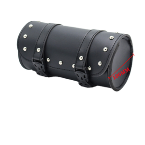 Bolsa de sillín de cuero PU para bicicleta de montaña, doble, con múltiples bolsillos, cremallera a rayas y correa ajustable, ¡gran oferta! - Product Image 1