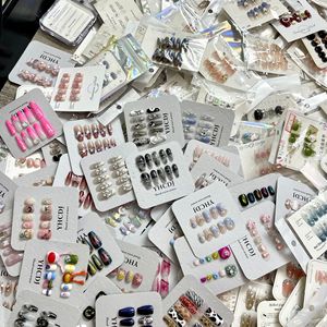 <span class=keywords><strong>Uñas</strong></span> Postizas Hechas a Mano, Resistentes y Reutilizables, Diseño Cuadrado para Aplicación en Dedos, Caja Sorpresa, Venta al por Mayor - Product Image 3