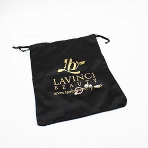 Pochette cadeau en satin personnalisée avec cordon de serrage pour la promotion de mèches de cheveux, perruques et emballages textiles avec logo - Product Image 5