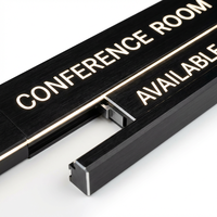 Système de signalisation modulaire pour bureaux |   Panneau de signalisation en aluminium anodisé |   Bandes de texte à insérer |   Système d'orientation personnalisé pour hôpitaux et entreprises