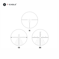 T-Eagle Viper 5-30X56 FFP avec verrouillage de tourelle, réticule éclairé, tube de 34 mm pour tir longue portée, résistant aux chocs et à l'eau