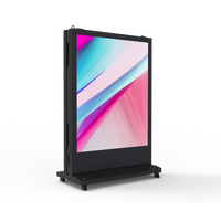 Écran debout mobile de LED de double face de haute qualité avec le totem mené extérieur des roues P2 P2.5 P3 P4