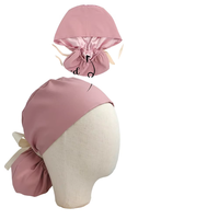Casquettes personnalisées pour femmes avec doublure en satin rose imprimée, pour infirmières, avec ouverture pour queue de cheval, pour clinique, hôpital, cheveux longs, accessoires infirmiers
