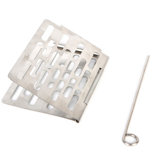 Portable En Acier Inoxydable Pliant BBQ Pique-Nique Griller Panier Grand Outil Utile Barbecue Poisson Légumes Crevettes-pour Camping Randonnée - Product Image 2