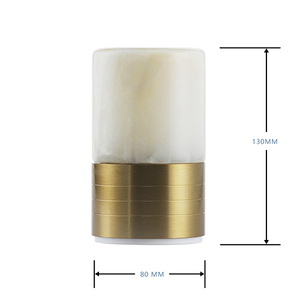 Modern Dark Grey LED <strong>Table</strong> <strong>Lamp</strong> with Natural Stone Base Rechargeable Cordless Bedside Night <strong>Light</strong> for Bedroom Hotel Decor - Product Image 2