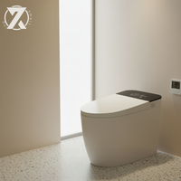 Toilette intelligente avec télécommande, chasse automatique, siège chauffant, céramique, matériau écologique, nettoyage à l'eau chaude, salle de bain moderne