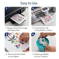Vente en gros bon marché Papier autocollant vierge imprimable en PP très brillant Papier autocollant blanc pour imprimante laser