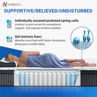Matelas épais de 15 pouces en mousse à mémoire de forme gel, taille King Size, taille Simple, matelas à ressorts super doux, hybride