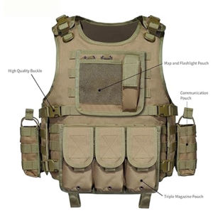 سترة تكتيكية عالية الجودة للتدريب على الاعتداء في الهواء الطلق للرجال جيدة التهوية ومقاومة للماء للصيد سترة تكتيكية قابلة للتعديل - Product Image 4