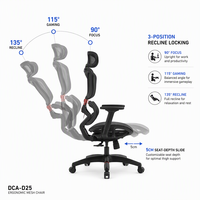 Chaise de Gaming Ergonomique en Maille Or Rose avec Support Lombaire, Accoudoirs 3D, Siège Coulissant, Piston à Gaz Classe 4 et Base en Nylon pour Bureau Informatique