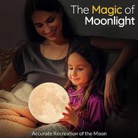 Lampe de galaxie 3D LED de 5,9 pouces avec télécommande et contrôle tactile, lumière de nuit lave lune pour fête et cadeaux