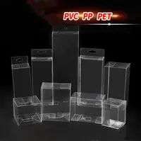 Caixa de Embalagem de PP Fosco Transparente em Branco Personalizada, Caixa de Plástico PET Transparente, PVC Transparente