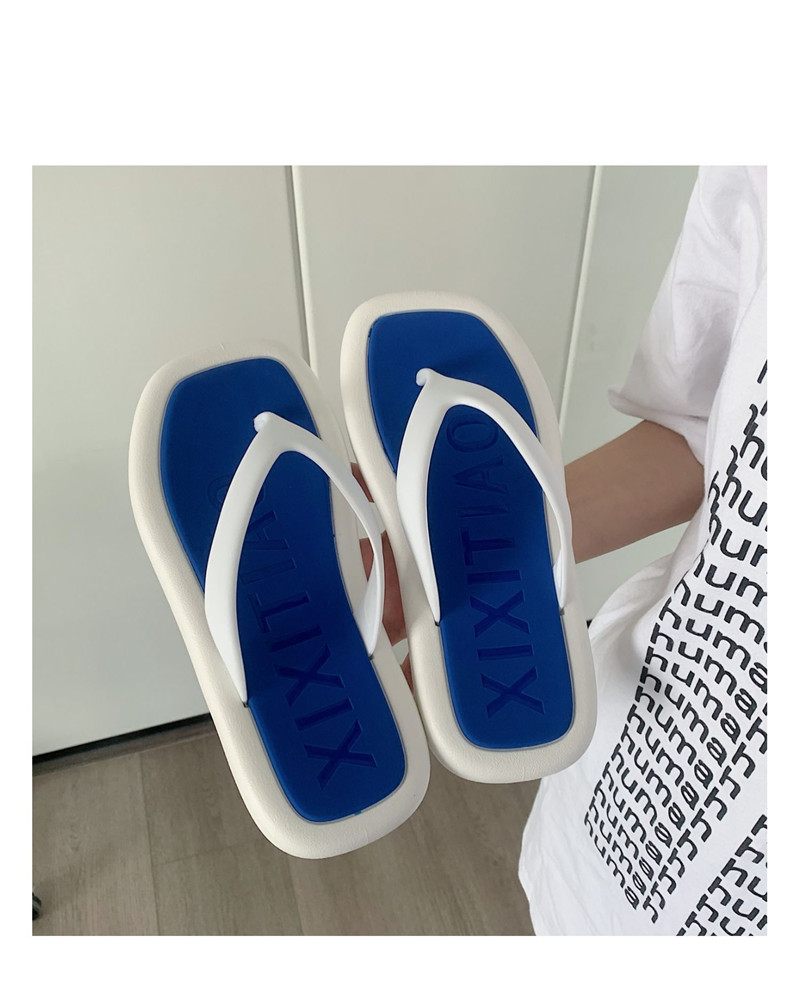 Fashion Square Flip-flops Casual Outdoor Indoor Holiday Flat Clip Toe Beach Flip Flops Slippers