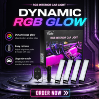 Luces LED para Coche YiLaie, Luces LED Interiores Multicolores con APP y Modo DIY, Sincronización de Música, Kit de Iluminación USB Debajo del Tablero para Automóviles
