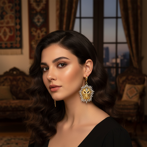 Pendientes colgantes con forma de León único de gran diseño, joyería fina, joyería turca hecha a mano, venta al por mayor, joyería de plata de ley 925 - Product Image 3
