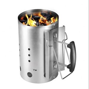 Accessoires de barbecue de qualité supérieure, robustes, en métal, pour barbecue au charbon de bois, avec allume-feu rapide pour cheminée - Product Image 1