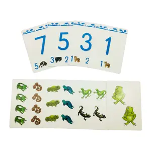 Custom Printed Fun Education Alphabet And Number ABC Memory Baby Flash Card For Kids