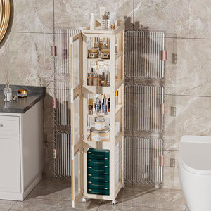 NFS Estrecho Gap Gabinete de almacenamiento de plástico Uso en el hogar Cajón de <span class=keywords><strong>baño</strong></span> Gabinete de almacenamiento Estante de almacenamiento de tamaño pequeño - Product Image 2
