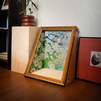 Meubles pour animaux de compagnie : Maison pour chat, lit pour chien, griffoir, cadre photo, motif peinture à l'huile Art Déco personnalisé, doré, en carton ondulé, cadeau