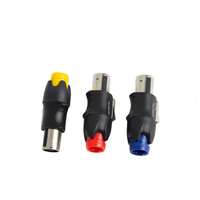 Conector de Audio y Video XLR de 4 Pines con Cabezal Metálico NL4FC, Cable de Alimentación, 15 Modelos, 5 Colores