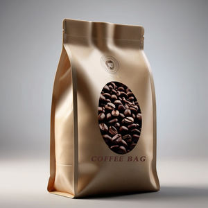 ถุงใส่เมล็ดกาแฟแบบแบนย่อยสลายได้ถุงใส่เมล็ดกาแฟกระดาษคราฟท์เป็นมิตรต่อสิ่งแวดล้อมใหม่ - Product Image 2