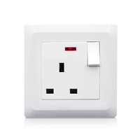 Interrupteur électrique de conception simple électrique 4 groupes 1 voie interrupteurs muraux prise pour le contrôle de la lumière