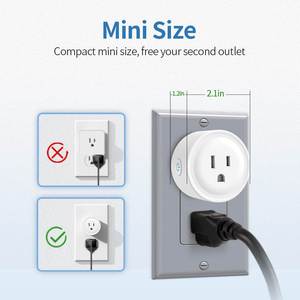 Google Home Tuya Smart Life App Télécommande vocale 10A 120V 1200W Moniteur d'énergie électrique US Wifi Prise de courant intelligente - Product Image 4