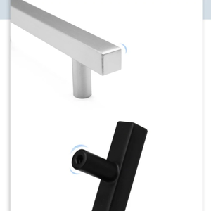 Thép Không Gỉ Bạc Đen Vàng Vòng T Thanh Nhà Bếp Phòng Ngủ Phòng Tắm Tủ Ngực Ngăn Kéo Xử Lý <span class=keywords><strong>Knobs</strong></span> Hiện Đại Tủ Kéo - Product Image 4