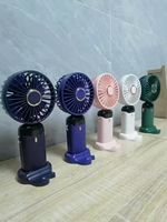 N15 Ventilateur Électrique Portable Mini À Main Affichage Numérique Pliable Plastique Trois Vitesses pour Étudiants Extérieur Voiture Maison Été