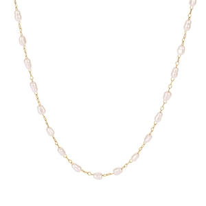 Cadena de Perlas Sueltas de <span class=keywords><strong>Acero</strong></span> <span class=keywords><strong>Inoxidable</strong></span> Chapado en Oro de 18K Estilo Coreano, Resistente al Deslustre, para la Fabricación de Joyas - Product Image 3