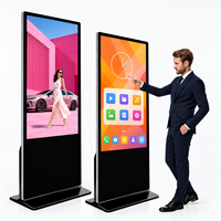 Afficheur numérique LCD HD de 43, 49, 55 et 65 pouces, kiosque d'affichage publicitaire avec WiFi/USB/CMS pour panneau publicitaire, écran tactile