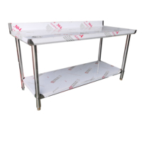Table de travail commerciale en acier inoxydable, établi de cuisine, livraison gratuite
