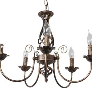 נברשת בית חווה ברונזה, תאורת תליון ברזל כפרית צרפתית, נברשת מתכת וינטג' לחדר אוכל וסלון - Product Image 5