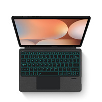 OEM PU Cuir Smart Magic Touchpad Clavier Rétro-Éclairé Cas pour Samsung Tab S10 +/S9 +/FE Plus/FE + 12.4 Tablet Covers & Cases