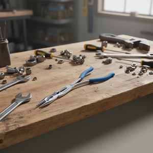 Alicates de doble fulcro Fervi Long de 45 grados, agarre de precisión de acero al cromo vanadio - Product Image 3