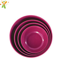 Juego de 4 Tazones de Fibra Vegetal Natural de Cáscara de Arroz, Aptos para Alimentos, Libres de BPA, para el Hogar, OEM, ODM