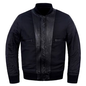 Veste en <span class=keywords><strong>cuir</strong></span> véritable <span class=keywords><strong>de</strong></span> style classique MA-1 en peau d'agneau, veste bomber en <span class=keywords><strong>cuir</strong></span> véritable <span class=keywords><strong>de</strong></span> style <span class=keywords><strong>Air</strong></span> Flight Force pour hommes - Product Image 5
