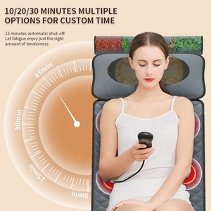 Matras pijat seluruh tubuh elektrik, bantal leher dapat digerakkan & 4 bantalan pemanas motor bergetar nyaman - Product Image 4