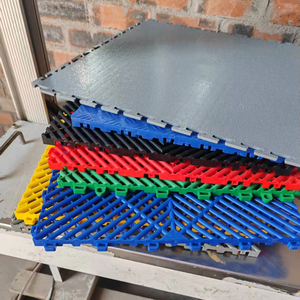 Baldosas de vinilo para suelo de garaje, fáciles de instalar, con sistema de encaje, ideales para el drenaje del agua, para interiores, baños y almacenes. - Product Image 1