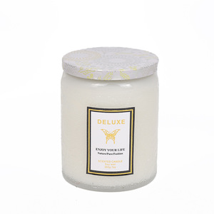 Vela de cera de soja aromática hecha a mano, de alta gama, para regalo, sin humo, a prueba de viento, para emergencias, con relieve. - Product Image 5