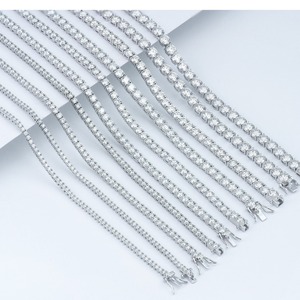 S925 Silver Moissanite Tennis Bracelet 3mm Channel Setting Everyday Wear Hip Hop Style Jewelry for Men Women - Product Image 2