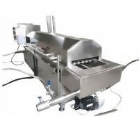 Petite friteuse continue gaz/GPL/diesel CE 300L Convoyeur à bande double automatique Machine à frire Contrôle PLC Utilisation commerciale