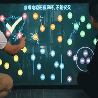 Pantalla Interactiva de Pared Táctil con Flujo de Agua para Niños, Juego de Dibujo, Pared Táctil Interactiva para Niños para Parques Infantiles Interiores y Centros Comerciales