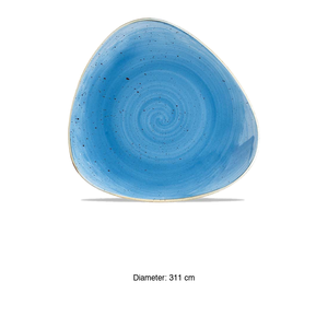 Plato Triangular Azul Marino 31.1 cm Churchill Stonecast Speckled 6Scfstr12 - Product Image 3