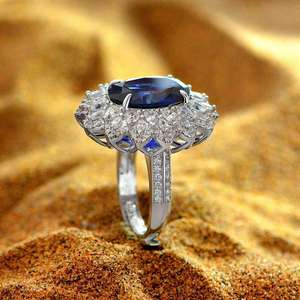 Fine <b>Jewelry</b> 925 Sterling Silver Plated White Gold <b>Diamond</b> Wedding Engagement Ring Oval Cut Rings for Women - Product Image 5