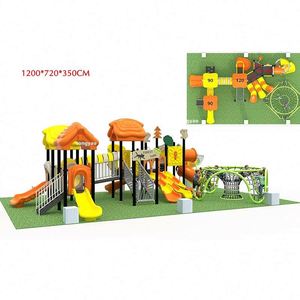 Parque de toboganes para niños, área de juegos infantil, parque de atracciones con toboganes - Product Image 1
