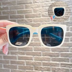 Lunettes de soleil pliables anti-reflet UV400 pour enfants, unisexes, tendance, pour le voyage, couleurs personnalisées, monture carrée vintage - Product Image 3
