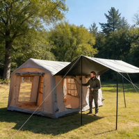 Tente gonflable portable à double couche, quatre saisons, PVC 3000+, imperméable, résistante aux UV, coupe-vent, ouverture automatique rapide